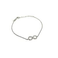 STERLING SILVER CZ INFINITY BRACELET