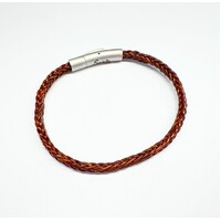 TAN THIN LEATHER ROPE STYLE BRACELET