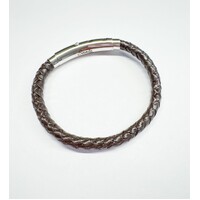 BROWN LEATHER ADJUSTABLE BRACELET 20, 21 AND 22CM