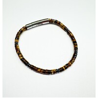 BROWN TIGERS EYE BEADED BRACELET