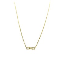 YELLOW GOLD THIN INFINITY NECKLACE