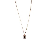 ROSE GOLD CZ TAG NECKLACE