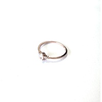 ROSE GOLD DAINTY OVAL CZ RING